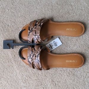 NEW Express Snakeskin Print Sandals